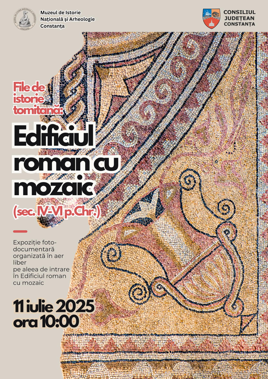 File de istorie tomitană: Edificiul roman cu mozaic