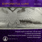 Exponatul lunii mai 2026. Eleganță regală la malul mării. Vas de cristal cu simboluri ale suveranității